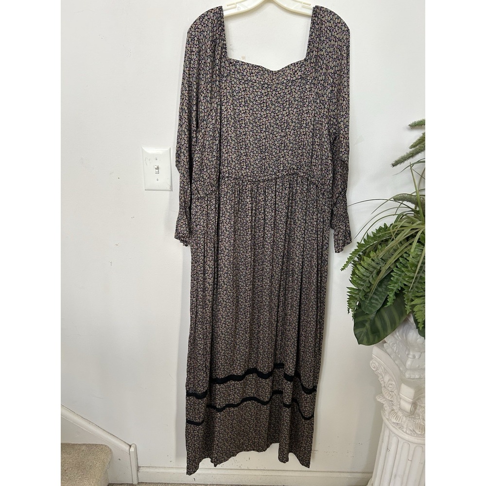 NWT Natural Life Multicolor Floral Pattern Prairie Maxi Long Dress Boho Sz S‎ - Picture 6 of 8
